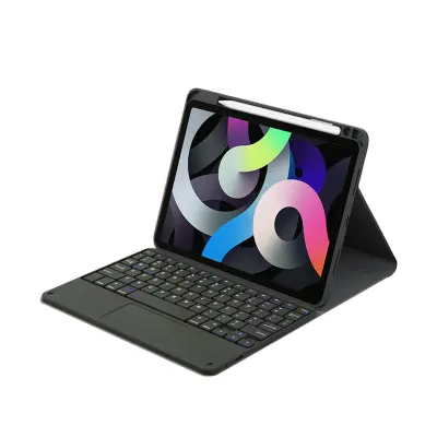Tanka zaštitna futrola s tipkovnicom na dodir za iPad Crna