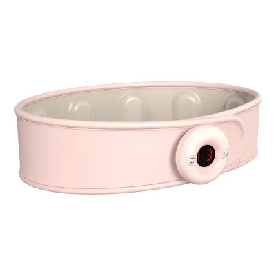 Pojas za masažu struka s vibracijom, toplinskom kompresijom i zujanjem, baterija 1200 mAh Pink