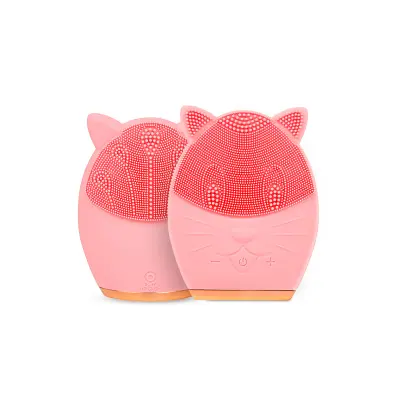 Ultrazvučna električna silikonska četka za čišćenje lica Pink