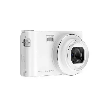 Bijela 4K digitalna kamera sa zaslonom osjetljivim na dodir, MP3, 12MP i 4x digitalnim zumom Bijela