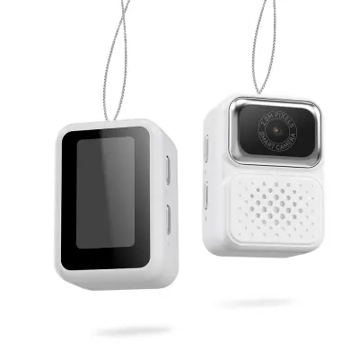 Mini kamera: Moderan fotoaparat s bljeskalicom, 480p HD videom i 0,96" IPS zaslonom Bijela