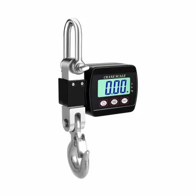 500kg Digitalna dizalica - Prijenosna vaga za teške uvjete rada s LCD zaslonom Crna