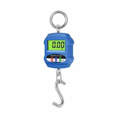 300kg Digitalna Viseća Vaga - Prijenosna Elektronička Dizalica s LCD Zaslonom Plava