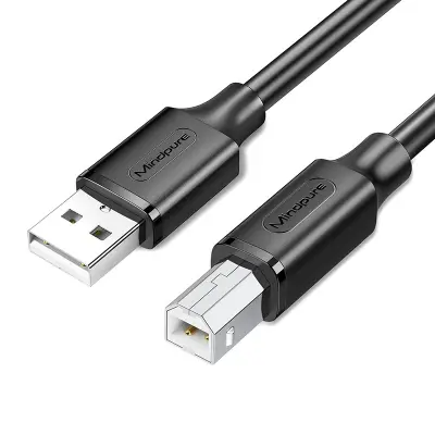 USB 2.0 kabel za pisač - Brzi prijenos podataka za pisače, skenere i više Crna