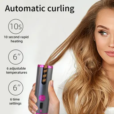 Bežični automatski uvijač za kosu: Postignite effortless valove s tehnologijom negativnih iona Siva