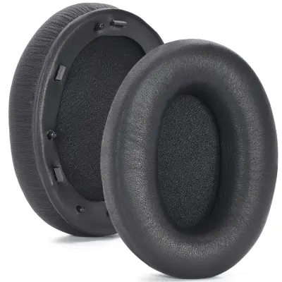 Zamjenski crni jastučići za uši od janjeće kože kompatibilni sa Sony WH-1000XM3 (WH1000XM3) - 2 kom Crna