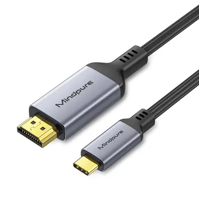 Type-C na HDMI kabel - AD057, 4K/60Hz, Brzi prijenos podataka, Kompatibilan s više uređaja Siva