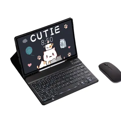 Kombinirani paket Bluetooth tipkovnice i miša s pozadinskim osvjetljenjem za Samsung Tab S7\/S8 (11-inčni) - Crna Crna
