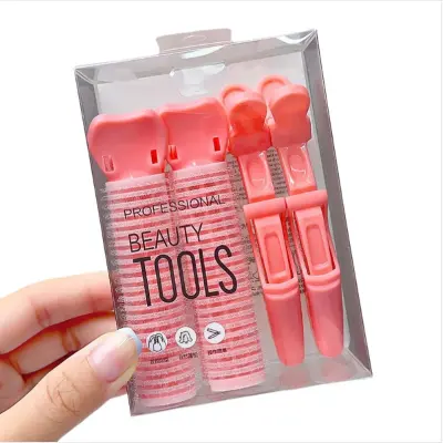Air Bangs Volumizing Hair Roller Clip Set - Ružičasti valjci i kopče za podizanje korijena Pink