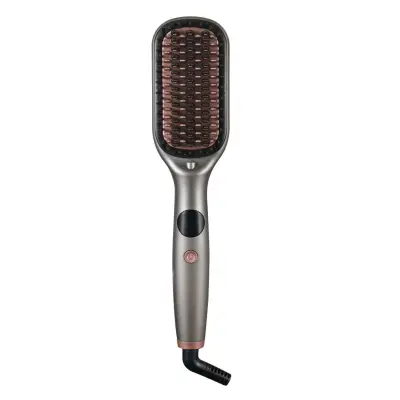 Home Electric Negative Ion Hair Straightener Brush - 2-u-1 Styling Comb s Podesivom Temperaturom Siva