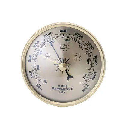 Zlatni barometar promjera 90 mm - Precizno mjerenje atmosferskog tlaka Zlatna