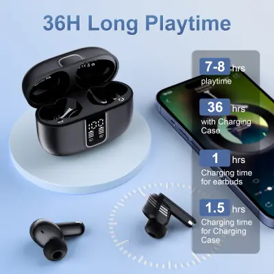 SP99 Bijele Bluetooth Slušalice: Poništavanje buke i dug vijek trajanja Crna