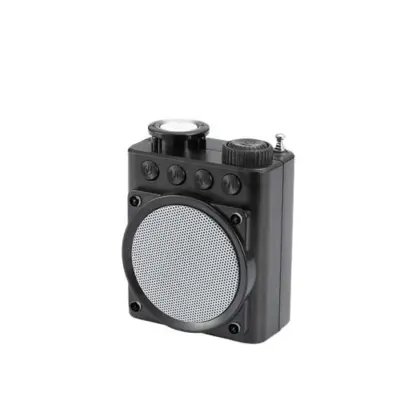 Retro prijenosni Bluetooth zvučnik - Mini vintage stil bežični zvučnik s FM radiom Crna