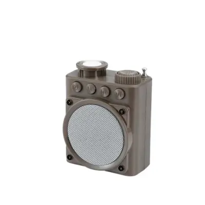 Retro prijenosni Bluetooth zvučnik - Mini vintage stil bežični zvučnik s FM radiom Siva
