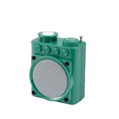 Retro prijenosni Bluetooth zvučnik - Mini vintage stil bežični zvučnik s FM radiom Zelena
