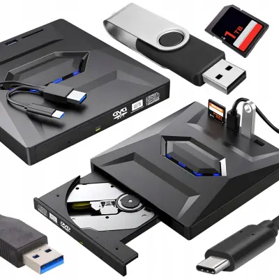 5u1 prijenosni vanjski CD i DVD uređaj 2 MB pisač USB 3.0 SD TF čitač