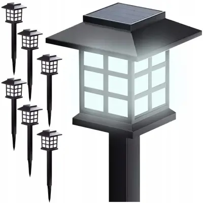 6x solarna podna LED hladno bijela vrtna lampa 37 cm