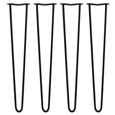 4 x šnale za kosu 28" - 2 kraka - 12 mm - crne