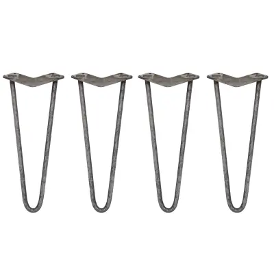 4 x 14" kopče za kosu - 2 kraka - 12 mm - sirovi čelik