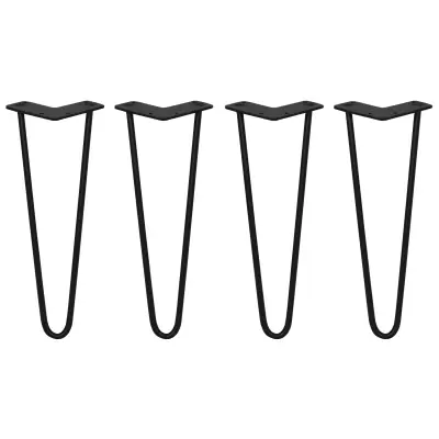 4 x 14" kopče za kosu - 2 kraka - 10 mm - crne