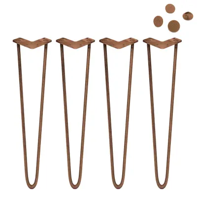 4 ukosnice za kosu x 28" - 2 kraka - 12 mm - antikni bakar
