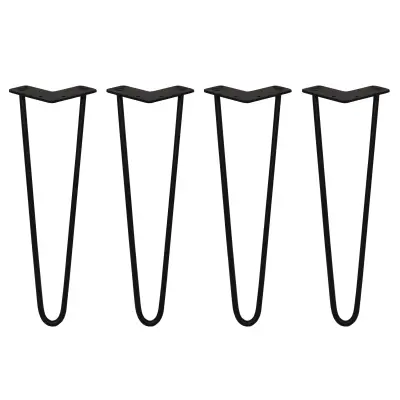 4 x 16" kopče za kosu - 2 kraka - 10 mm - crne