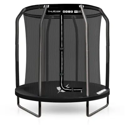 Vrtni trampolin – 155 cm, s unutarnjom zaštitnom mrežom, ljestvama, setom THUNDER® ELITE 4.5FT