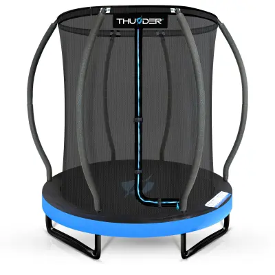 Vrtni trampolin – 155 cm, s unutarnjom zaštitnom mrežom, ljestvama, setom THUNDER® ULTRA BLUE 4.5FT