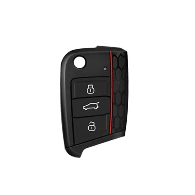 Silikonska navlaka za ključeve kompatibilna s Volkswagen Golf 7 — Honeycomb Soft Key Fob Protector Crna