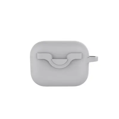 Futrola za Bluetooth slušalice kompatibilna s AirPods Pro kompatibilna s AirPods Pro 2 – Siva silikonska futrola otporna na udarce s kopčom Siva