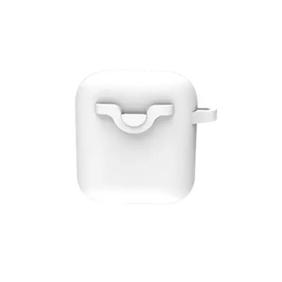Silikonska futrola za Bluetooth slušalice kompatibilna s AirPods 1\/2 - Bijela zaštitna futrola otporna na udarce s kopčanjem Bijela