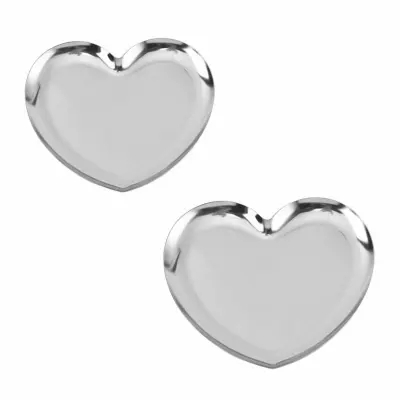 Nordic Light Luxury Metal Heart-Shaped Jewelry Tray Set of 2, Stainless Steel Decorative Dish Srebrna