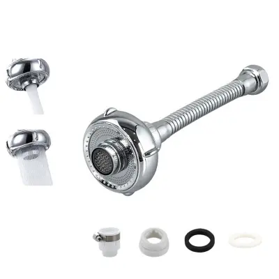 Shaping Tube UFO Anti-Splash Aerator s Multi-Use konektorom Srebrna