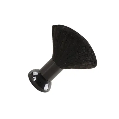 Base Neck Duster Brush - 2-dijelni set četki za čišćenje kose sa sintetičkim vlaknima i PC drškom Crna