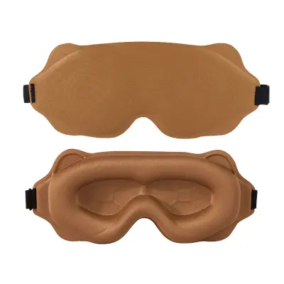 3D konturirana maska za spavanje za putovanja i odmor Smeđa