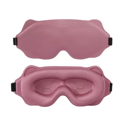 3D konturirana maska za spavanje za putovanja i odmor Roza