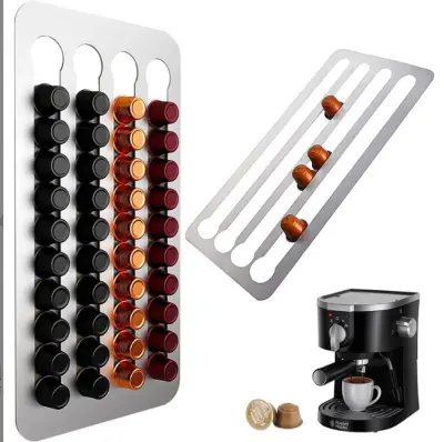 Držač za Nespresso kapsule od nehrđajućeg čelika Srebrna