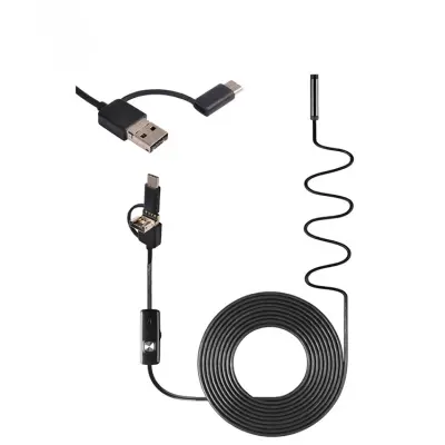 3 u 1 USB endoskop industrijski boroskop Crna