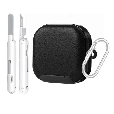 Zaštitna maska kompatibilna sa Samsung Buds 4 / 4 Pro slušalicama sa sigurnosnom kopčom i olovkom za čišćenje Crna