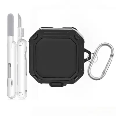 Zaštitna futrola kompatibilna sa Samsung Galaxy Buds 4/4 Pro sa sigurnim zaključavanjem i olovkom za čišćenje Crna
