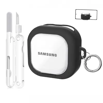 Zaštitna maskica kompatibilna sa Samsung Buds4\/4 Pro s olovkom za čišćenje, prozirnim nosačem i sigurnim zaključavanjem