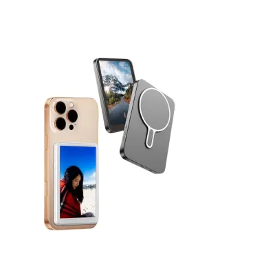 Magnetska pregrada zaslona za mobilni telefon - Savršeno za selfije i prijenose uživo, kompatibilno s iPhone, Samsung i Huawei Siva
