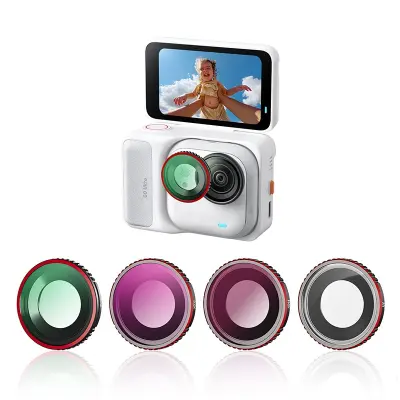Filter 4-dijelni set ND32+ND64+UV+CPL kompatibilan s Insta360 Go Ultra - Snimite zadivljujuće fotografije! Crna