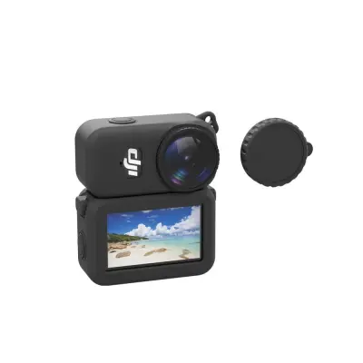 Silikonska zaštitna futrola kompatibilna s akcijskom kamerom DJI Osmo Nano - protiv pada, otporna na prašinu Crna