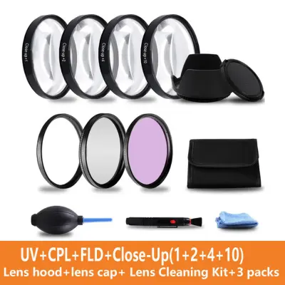 Set makro filtara za krupni plan +1+2+4+10 s UV CPL FLD Crna