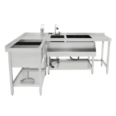 Modularna stanica za koktel bar s ledenom fontanom