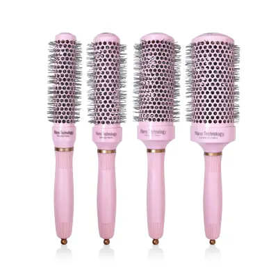 4-dijelni set okruglih četki za voluminozne kovrče i oblikovanje Pink