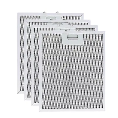 4-dijelni set aluminijskih filtera s aktivnim ugljenom za nape kompatibilan s Whirlpool W10169961A, Ikea, Jenn Air Srebrna