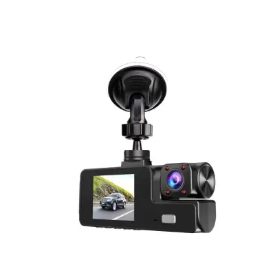A22 WiFi verzija HD dash cam s tri leće i noćnim vidom s TF karticom od 32 GB Crna