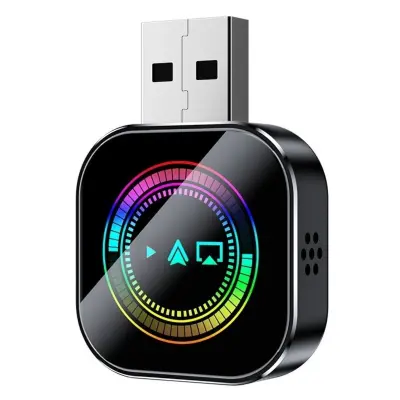 Q1AS bežični CarPlay/Android Auto/Mirror Link adapter - 3-u-1 CarPlay kutija Crna